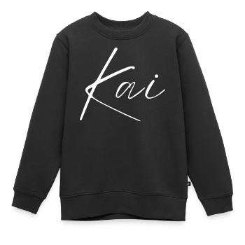 Cadeau de T-shirt pour hommes avec le nom Kai - Sweat Premium enfant bio - noir - Devant - AI Model Kid Female (0cm)