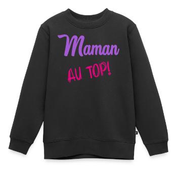 MAMA. MUTTERTAG. SCHÖNEN MUTTERTAG - Kinder Premium Organic Sweatshirt - Schwarz - Vorne - AI Model Kid Female (0cm)