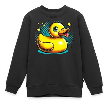 Caneton Canard Canard - Sweat Premium enfant bio - noir - Devant - AI Model Kid Female (0cm)