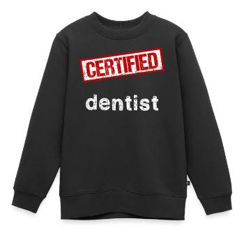 Zahnarzt - Kinder Premium Organic Sweatshirt - Schwarz - Vorne - AI Model Kid Female (0cm)
