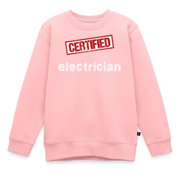 Elektriker - Kinder Premium Organic Sweatshirt - Rosa - Vorne - AI Model Kid Female (0cm)