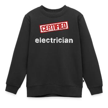 Elektriker - Kinder Premium Organic Sweatshirt - Schwarz - Vorne - AI Model Kid Female (0cm)