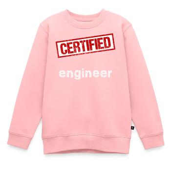 Ingenieur - Kinder Premium Organic Sweatshirt - Rosa - Vorne - AI Model Kid Female (0cm)