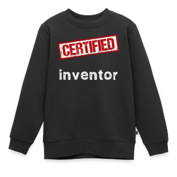 Erfinder - Kinder Premium Organic Sweatshirt - Schwarz - Vorne - AI Model Kid Female (0cm)