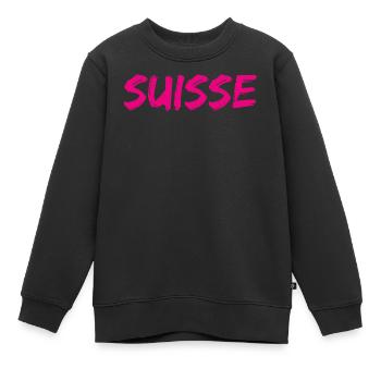 SCHWEIZ. LAND - Kinder Premium Organic Sweatshirt - Schwarz - Vorne - AI Model Kid Female (0cm)