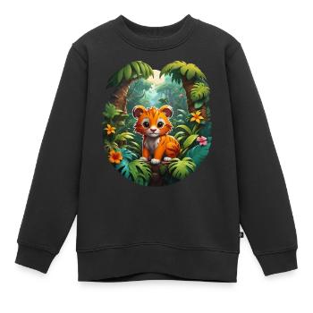Sensation d’été - Sweat Premium enfant bio - noir - Devant - AI Model Kid Female (0cm)