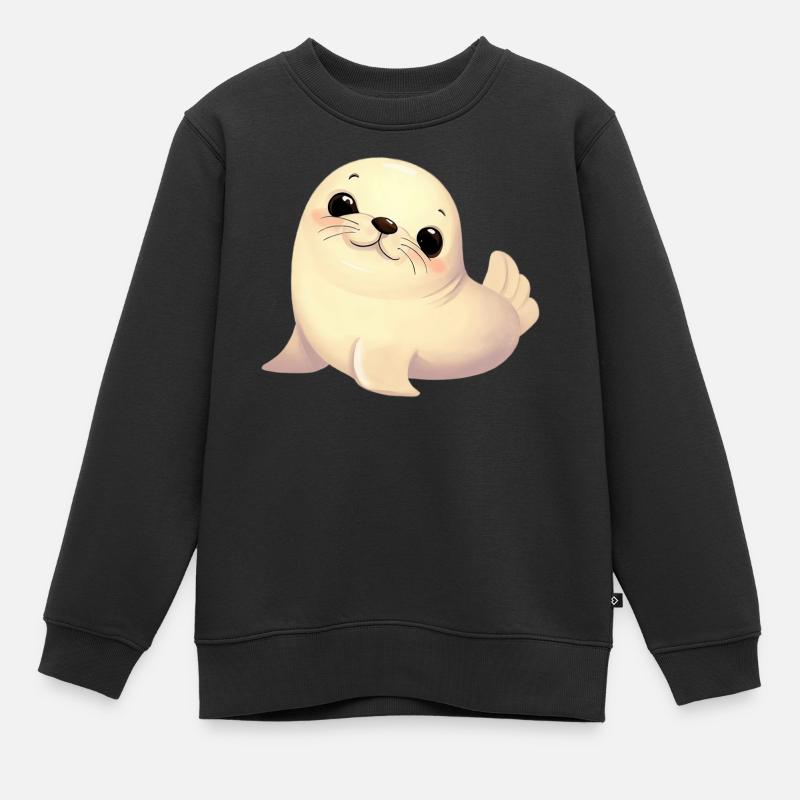 Phoque - Sweat Premium enfant bio - noir