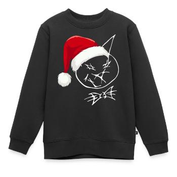 Beliebtes Weihnachtsdesign 2024 dezent - Kinder Premium Organic Sweatshirt - Schwarz - Vorne - AI Model Kid Female (0cm)