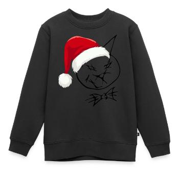 Beliebtes Weihnachtsdesign 2024 dezent - Kinder Premium Organic Sweatshirt - Schwarz - Vorne - AI Model Kid Female (0cm)