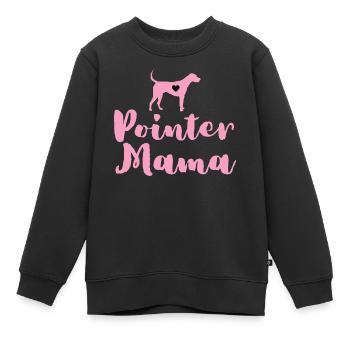 Allemand Pointer Maman Pointer Mama - Sweat Premium enfant bio - noir - Devant - AI Model Kid Female (0cm)
