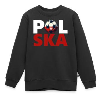 Football polonais - Sweat Premium enfant bio - noir - Devant - AI Model Kid Female (0cm)