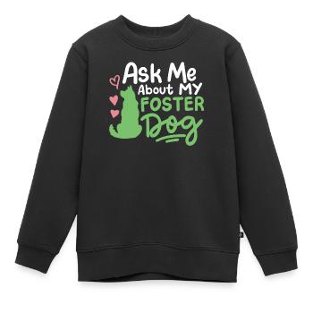 Pflegehund Herrchen Frauchen - Kinder Premium Organic Sweatshirt - Schwarz - Vorne - AI Model Kid Female (0cm)