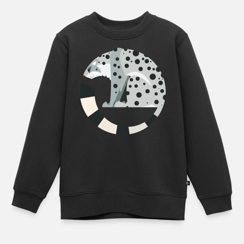 Snow leopard - Kids Premium Organic Sweatshirt - black