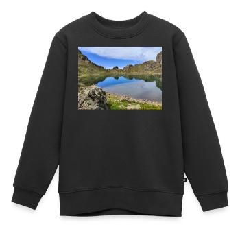 Lac Robert - Sweat Premium enfant bio - noir - Devant - AI Model Kid Female (0cm)