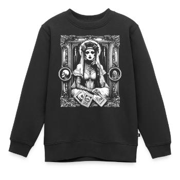 Viktorianisches Tarot-Diagramm - Kinder Premium Organic Sweatshirt - Schwarz - Vorne - AI Model Kid Female (0cm)