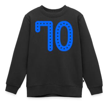 70. 70 ANS. 70e ANNIVERSAIRE. ANNIVERSAIRE 70 ANS. - Sweat Premium enfant bio - noir - Devant - AI Model Kid Female (0cm)