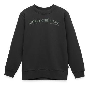 merry Christmas Schriftzug mit Symbolen - Kinder Premium Organic Sweatshirt - Schwarz - Vorne - AI Model Kid Female (0cm)
