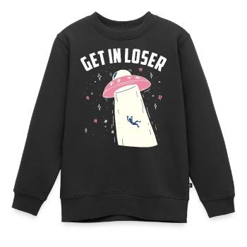 Entrez dans le perdant - Sweat Premium enfant bio - noir - Devant - AI Model Kid Female (0cm)