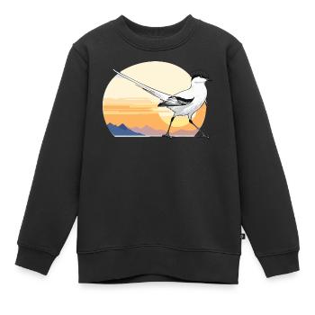 Oiseau au lever du soleil - Sweat Premium enfant bio - noir - Devant - AI Model Kid Female (0cm)