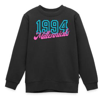 1994 Millennials Retro Datum Design - Kinder Premium Organic Sweatshirt - Schwarz - Vorne - AI Model Kid Female (0cm)