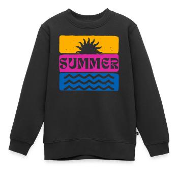 Été - Sweat Premium enfant bio - noir - Devant - AI Model Kid Female (0cm)