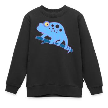 Chamaeleon tier - Kinder Premium Organic Sweatshirt - Schwarz - Vorne - AI Model Kid Female (0cm)