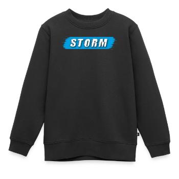 Storm claim - timeless Design - Kinder Premium Organic Sweatshirt - Schwarz - Vorne - AI Model Kid Female (0cm)