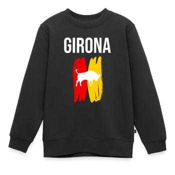 Souvenir de Gérone - Sweat Premium enfant bio - noir - Devant - AI Model Kid Female (0cm)