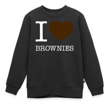 J’ADORE LES BROWNIES - Sweat Premium enfant bio - noir - Devant - AI Model Kid Female (0cm)