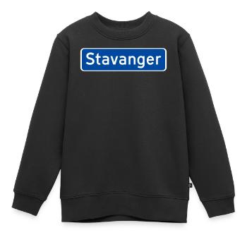 Stavanger - Sweat Premium enfant bio - noir - Devant - AI Model Kid Female (0cm)