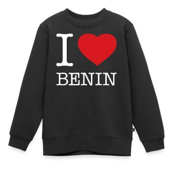 J’ADORE LE BÉNIN - Sweat Premium enfant bio - noir - Devant - AI Model Kid Female (0cm)