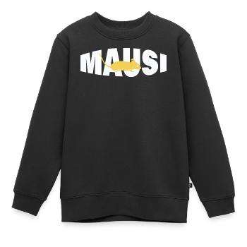 MAUSI - Kinder Premium Organic Sweatshirt - Schwarz - Vorne - AI Model Kid Female (0cm)