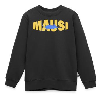 MAUSI - Kinder Premium Organic Sweatshirt - Schwarz - Vorne - AI Model Kid Female (0cm)