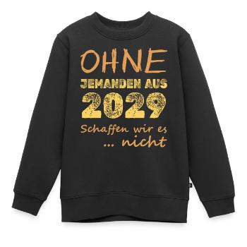 Schaffen 2029 - Kinder Premium Organic Sweatshirt - Schwarz - Vorne - AI Model Kid Female (0cm)