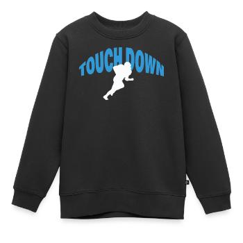 TOUCH DOWN - Kinder Premium Organic Sweatshirt - Schwarz - Vorne - AI Model Kid Female (0cm)