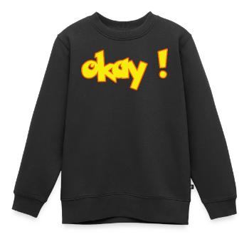 OKAY - Kinder Premium Organic Sweatshirt - Schwarz - Vorne - AI Model Kid Female (0cm)