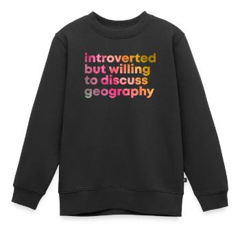 Géographie Géographie Géographie - Sweat Premium enfant bio - noir - Devant - AI Model Kid Female (0cm)