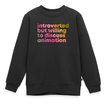 Animation Animation Animation - Kids Premium Organic Sweatshirt - black - Front - AI Model Kid Female (0cm)