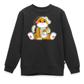 Bandage pour chien - Sweat Premium enfant bio - noir - Devant - AI Model Kid Female (0cm)