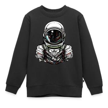 astronaut - Kinder Premium Organic Sweatshirt - Schwarz - Vorne - AI Model Kid Female (0cm)