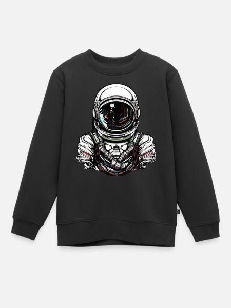 astronaut - Kinder Premium Organic Sweatshirt - Schwarz
