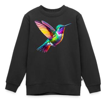 Kolibri - Kinder Premium Organic Sweatshirt - Schwarz - Vorne - AI Model Kid Female (0cm)