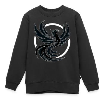Phoenix schwarz-weiß - Kinder Premium Organic Sweatshirt - Schwarz - Vorne - AI Model Kid Female (0cm)