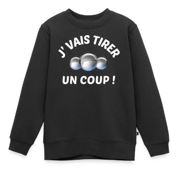 Petanque-Kugeln, Petanque, Schalen - Kinder Premium Organic Sweatshirt - Schwarz - Vorne - AI Model Kid Female (0cm)