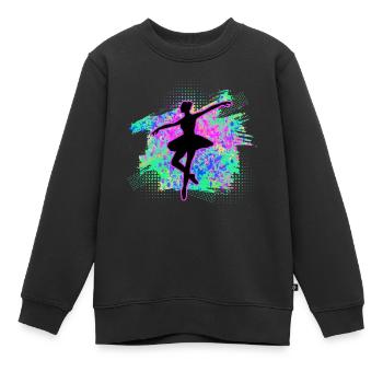 Tanzen - Kinder Premium Organic Sweatshirt - Schwarz - Vorne - AI Model Kid Female (0cm)