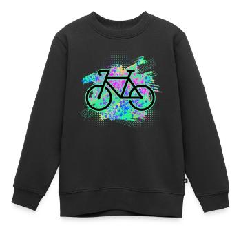 Bicyclette - Sweat Premium enfant bio - noir - Devant - AI Model Kid Female (0cm)
