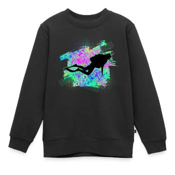 Tauchen Taucher - Kinder Premium Organic Sweatshirt - Schwarz - Vorne - AI Model Kid Female (0cm)