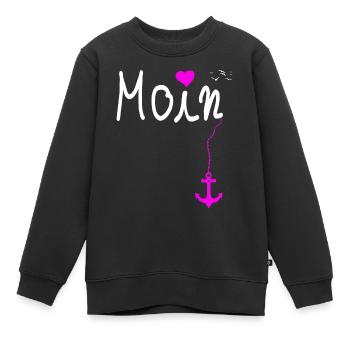 Moin T-Shirt Ancre Mer du Nord Mer du Nord Mer Baltique - Sweat Premium enfant bio - noir - Devant - AI Model Kid Female (0cm)