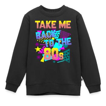Ramenez-moi dans les années 80 - Sweat Premium enfant bio - noir - Devant - AI Model Kid Female (0cm)