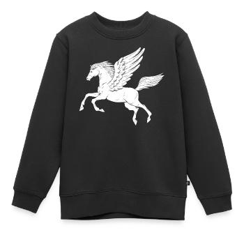 Pegasus - Kinder Premium Organic Sweatshirt - Schwarz - Vorne - AI Model Kid Female (0cm)